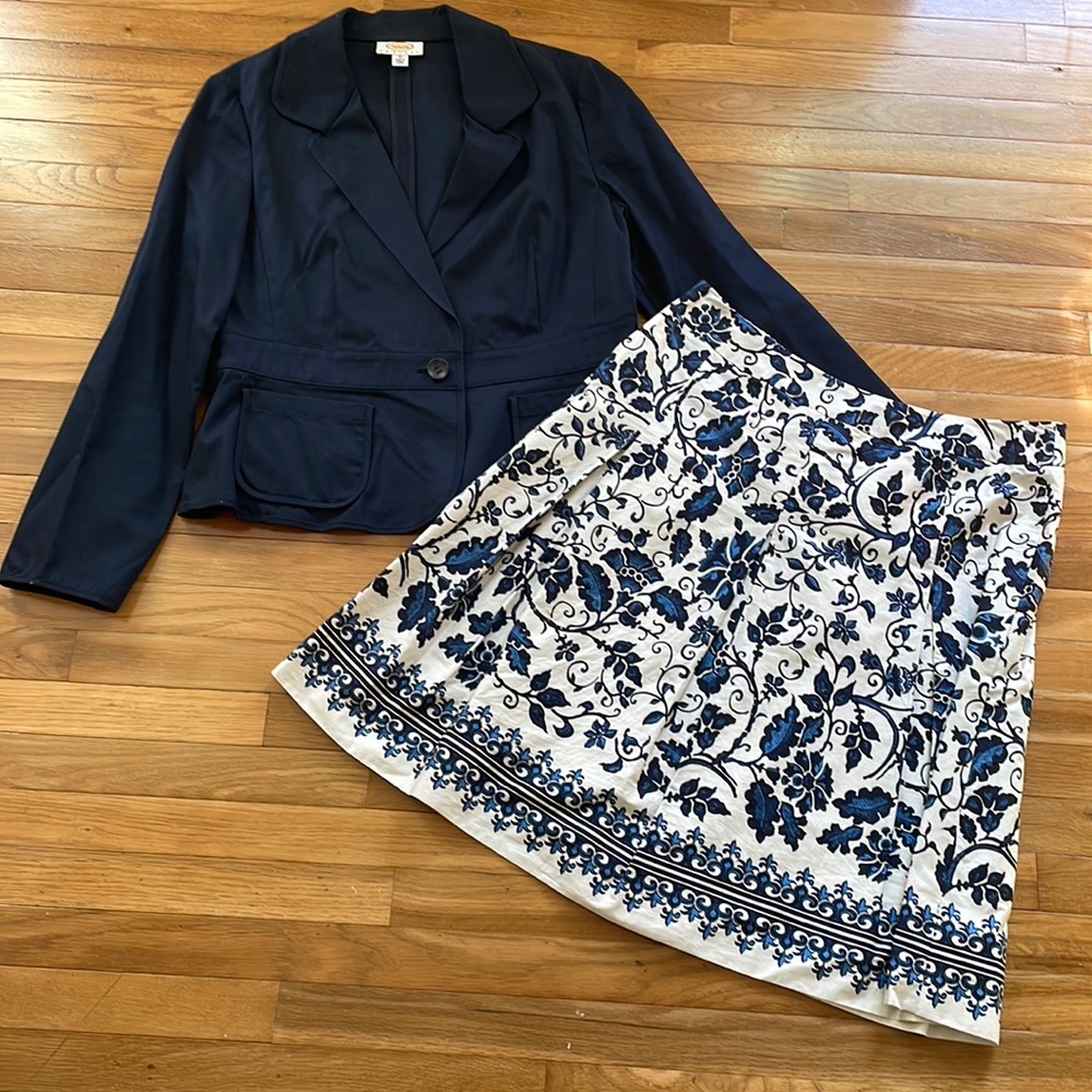 Talbots blazer and skirt
